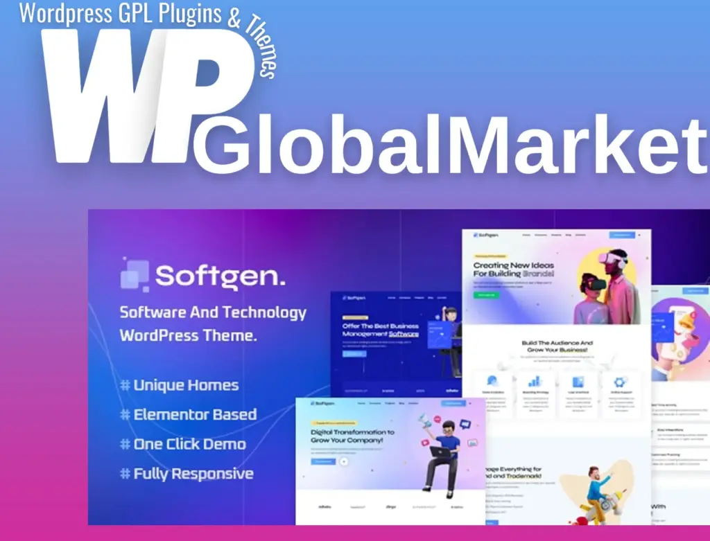 Softgen – software and technology wordpress theme