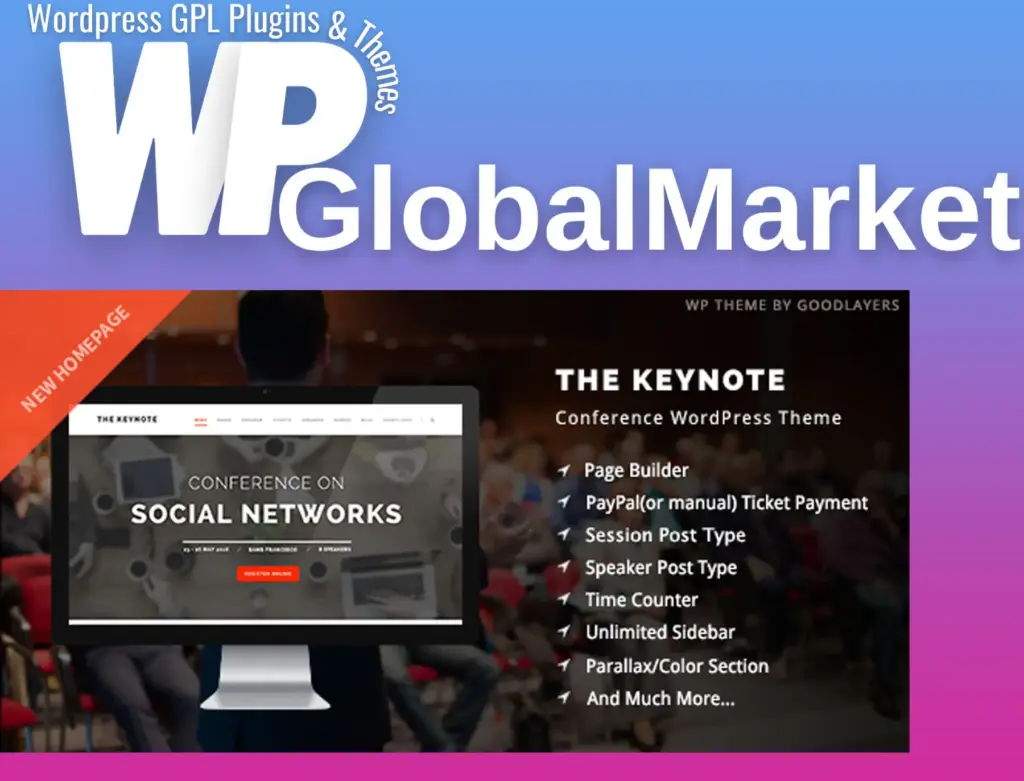The Keynote – Conference / Event / Meeting WordPress Theme