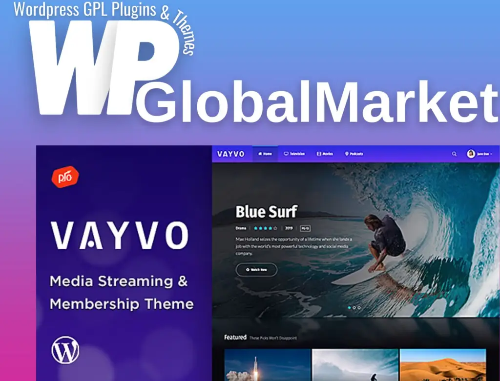 Vayvo – media streaming and membership wordpress theme