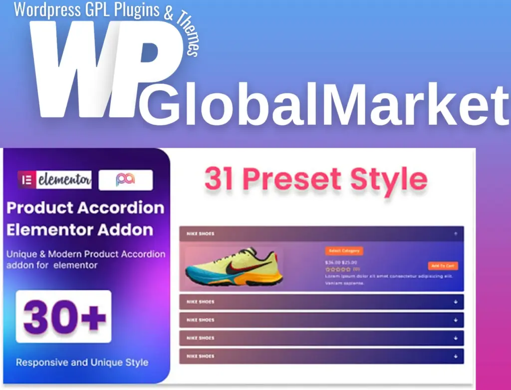 Woocommerce product accordion addon for elementor
