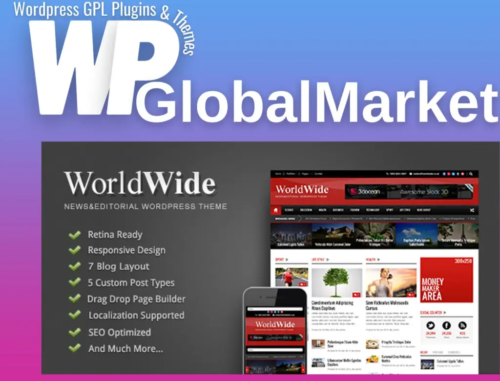 World wide – responsive magazine wp theme