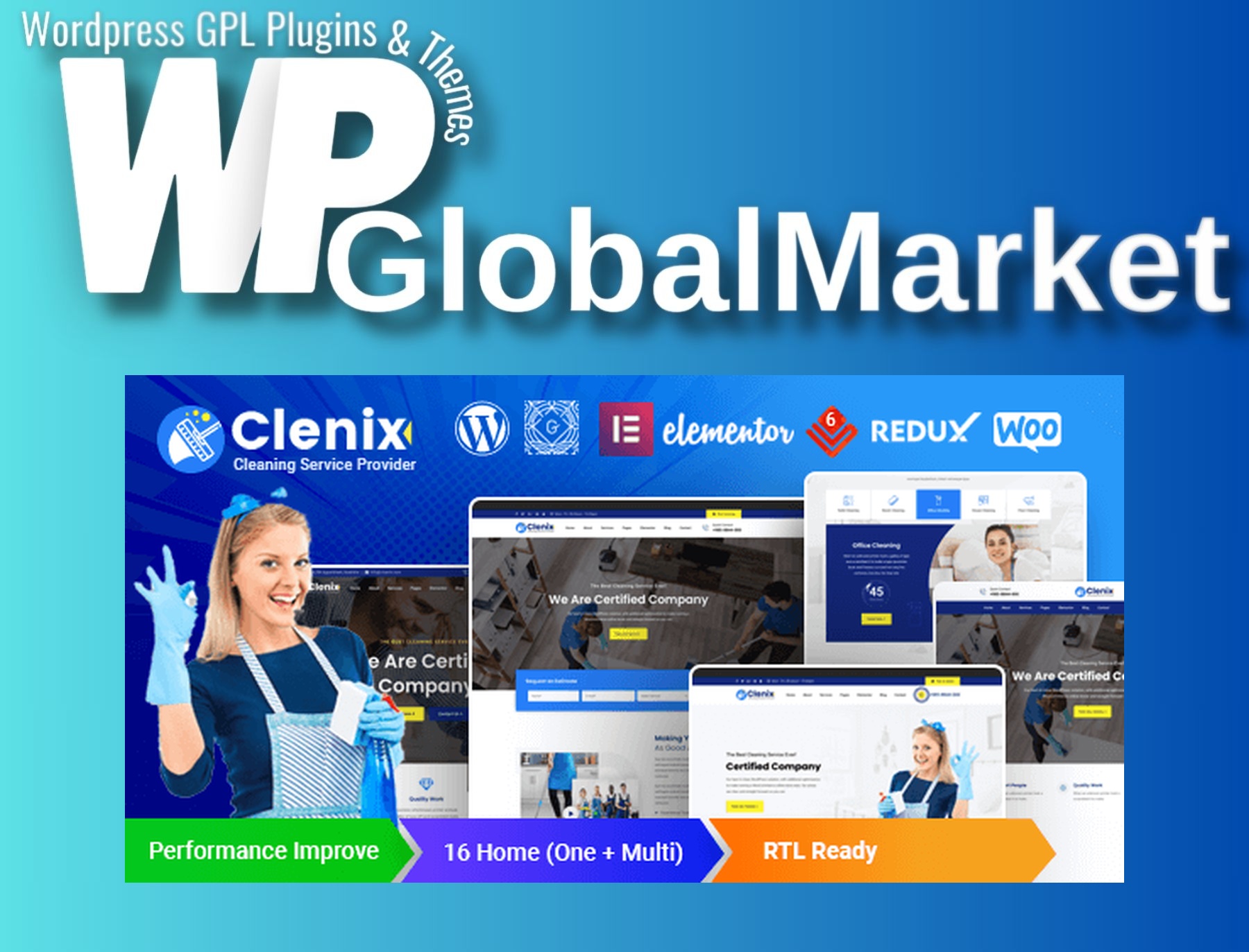 Clenix – Cleaning Services WordPress Theme