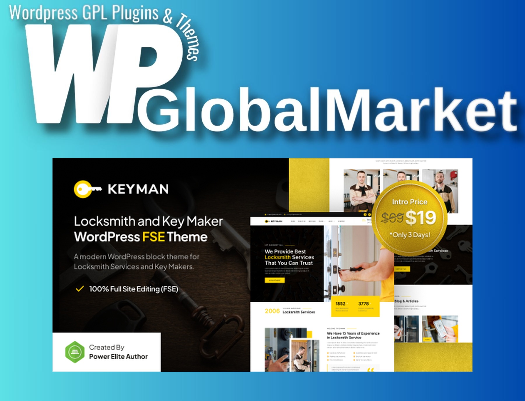 Keyman – Locksmith and Key Maker Services FSE WordPress Theme