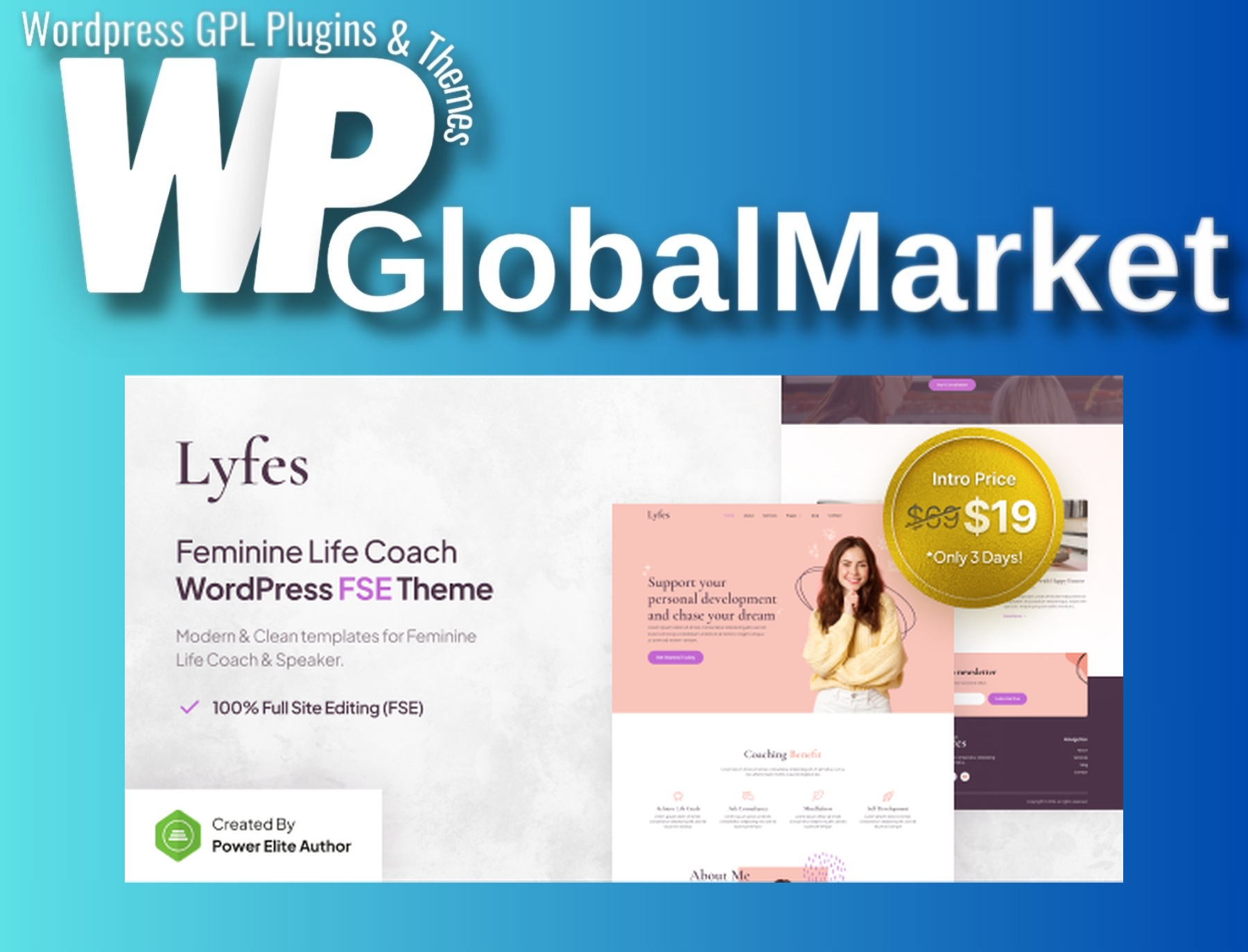 Lyfes – Feminine Life Coach and Speaker FSE WordPress Theme
