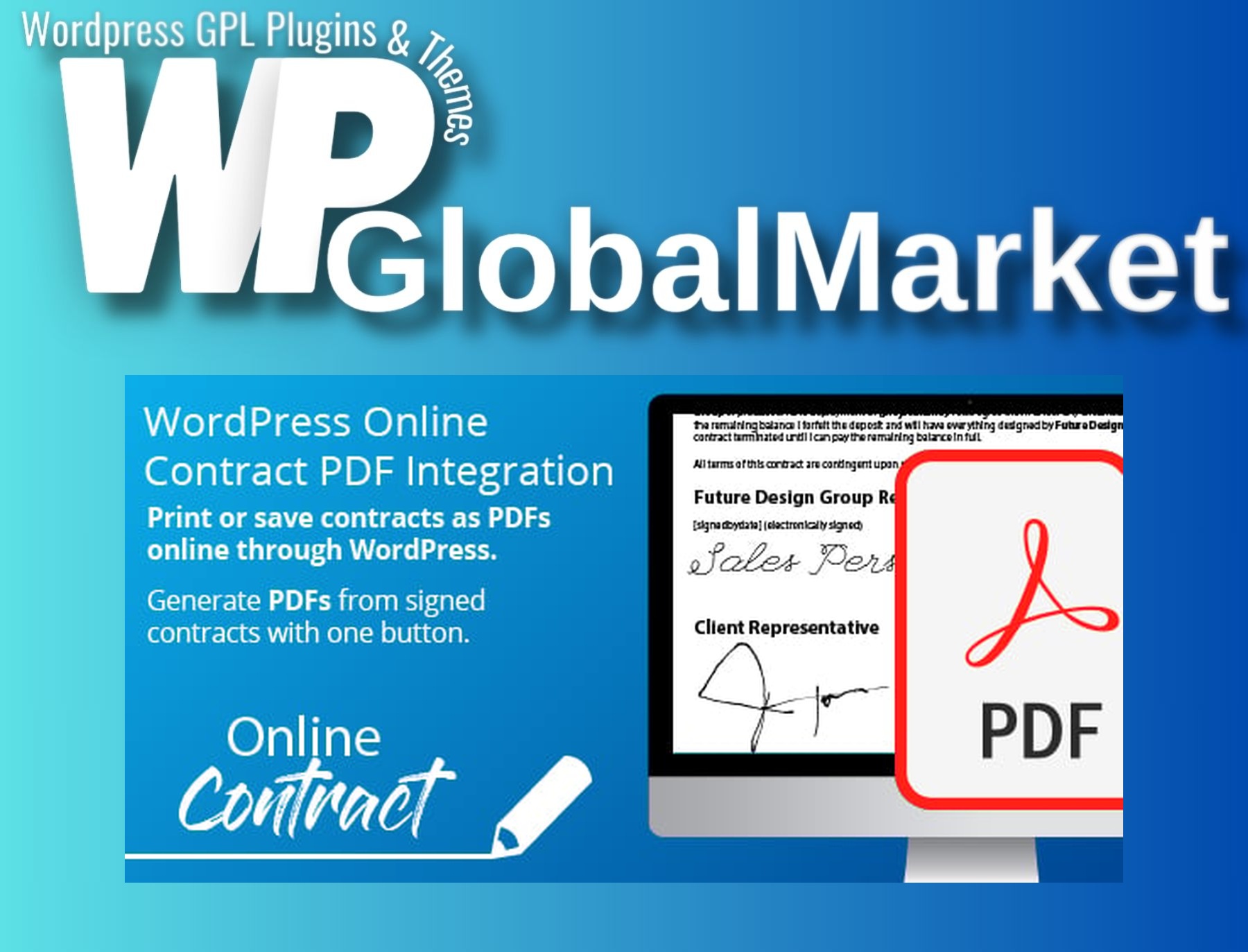 WP Online Contract PDF Print Integration